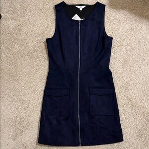 Jack by BB Dakota Navy Zip-Front Mini Dress